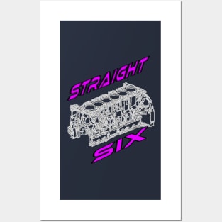 Engine Block Straight 6 (Purple) Posters and Art